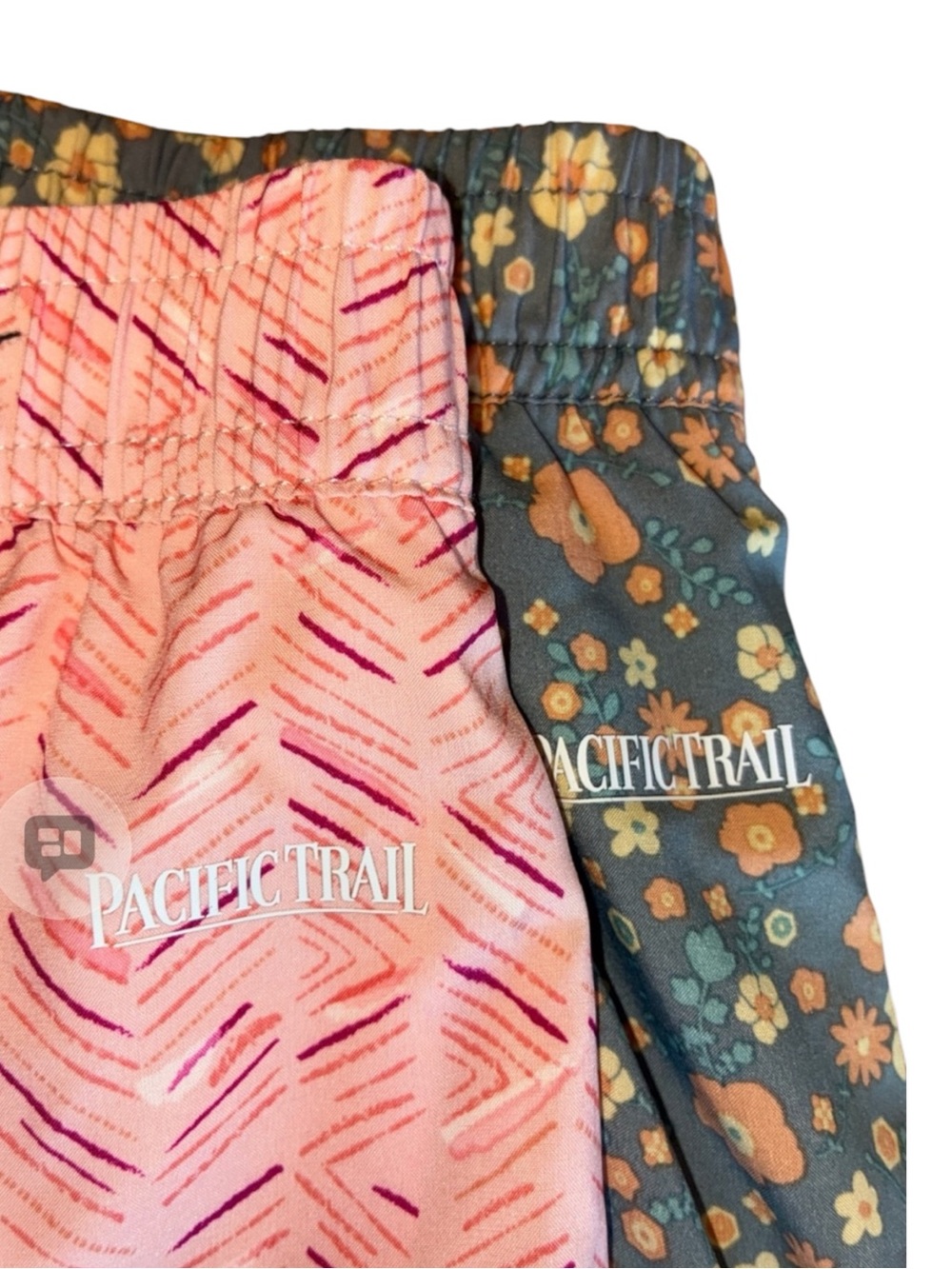 2 Pacific Trails Skirt/Skorts Women's M Pink Green prints, elastic waist. EUC